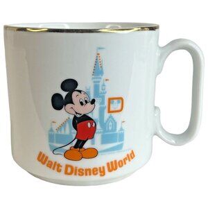 Walt Disney‎ World Mickey Mouse Mug Cinderella Castle Disney Productions Japan